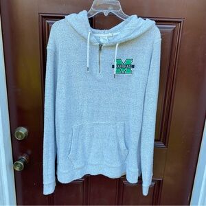 NWOT L Marshall herd terry sweater zip up hoodie